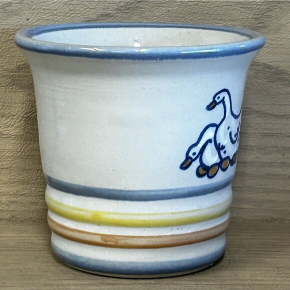 Louisville Stoneware Punch Cup 6 Geese A Laying 12 Days of Christmas Mug - Picture 4 of 6